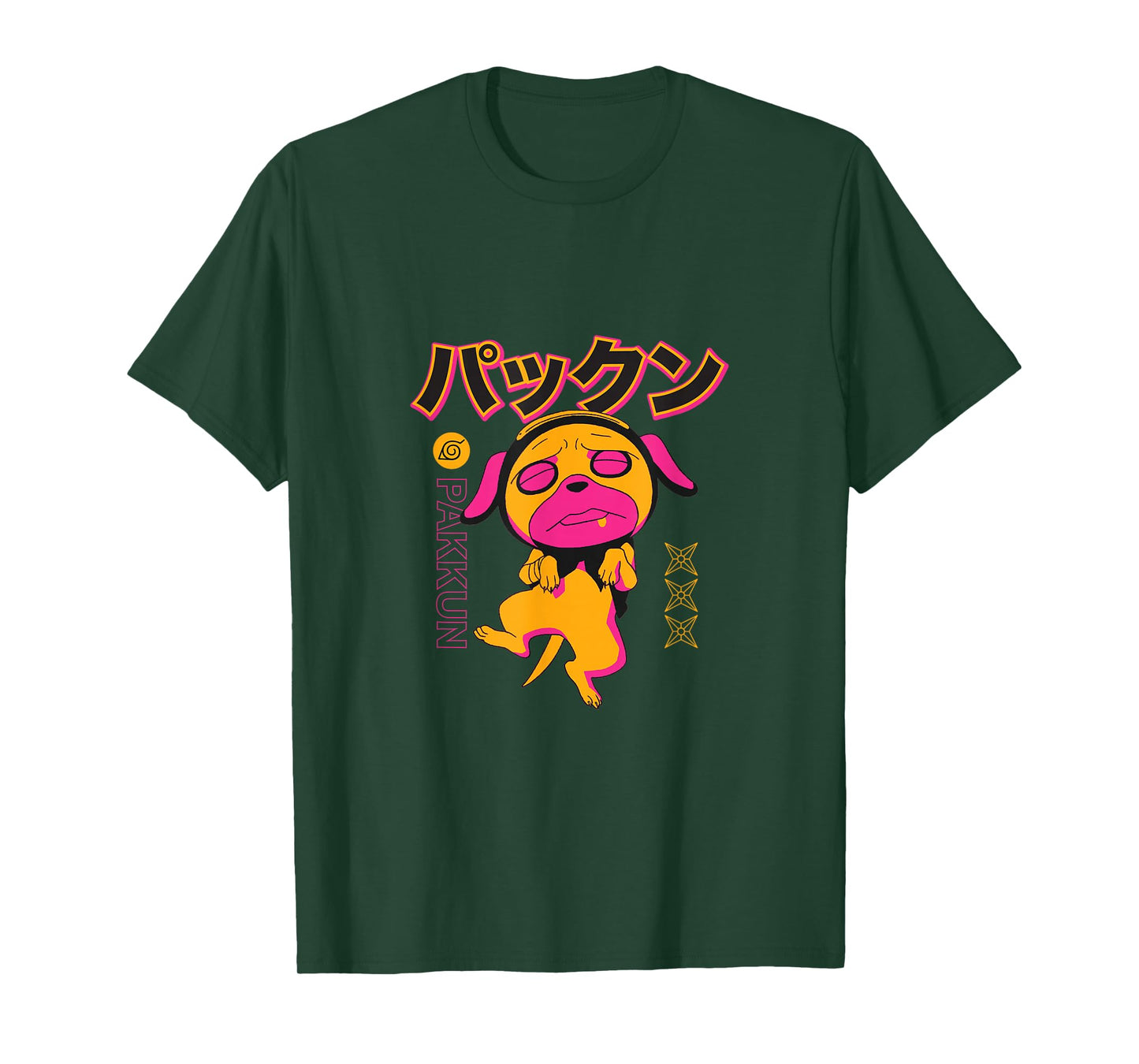 Naruto Classic Still Sleepy Pakkun Minimal Colors T-Shirt
