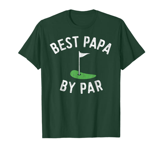 Best Papa By Par Funny Golf Shirt Father's Day Grandpa Gift T-Shirt