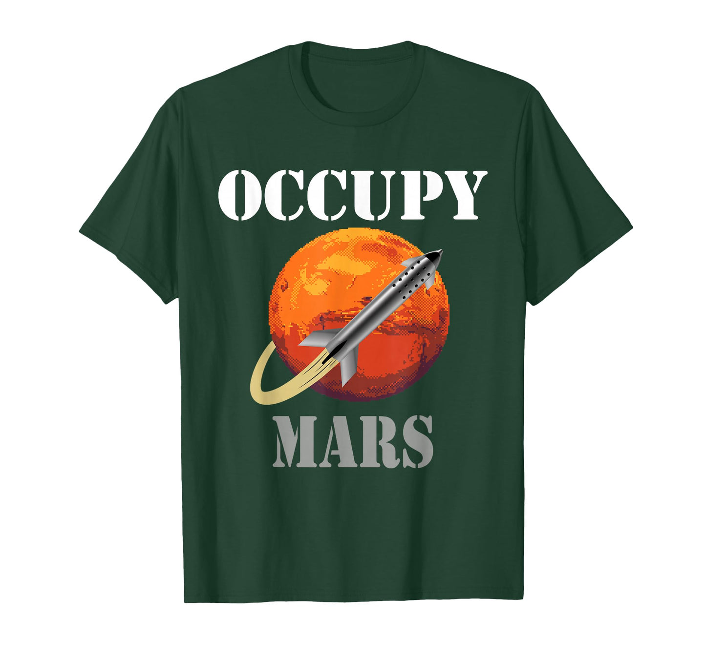SCI-FI Space interstellar rocket starship Occupy Mars T-Shirt