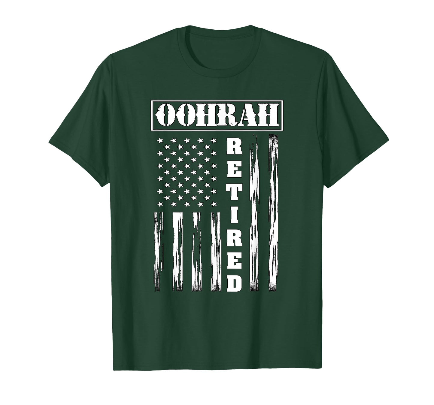Retired Veteran OohRah - American Flag T-Shirt for Women Men