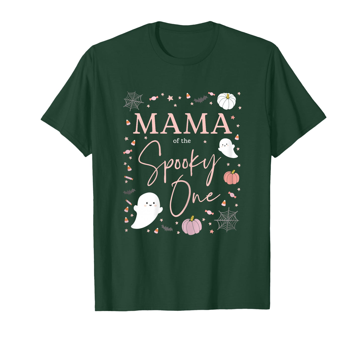 Mama of the Spooky One Girl First Birthday Pink Halloween T-Shirt