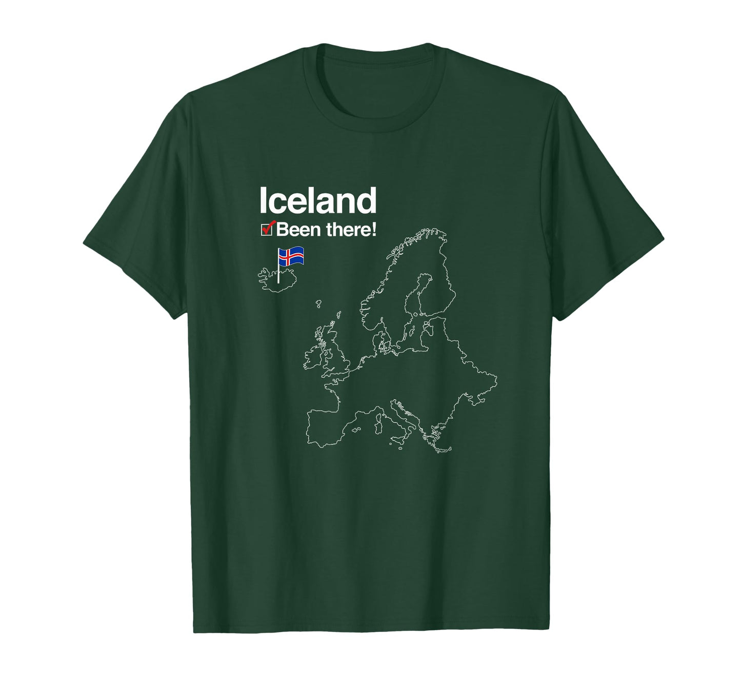 Iceland Shirt with Flag - I've Been There Map T-Shirt