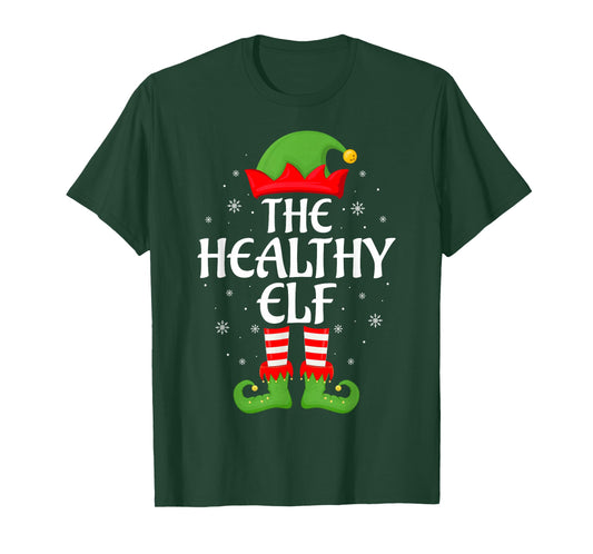 Healthy Elf Xmas Family Matching Elf Squad Christmas T-Shirt