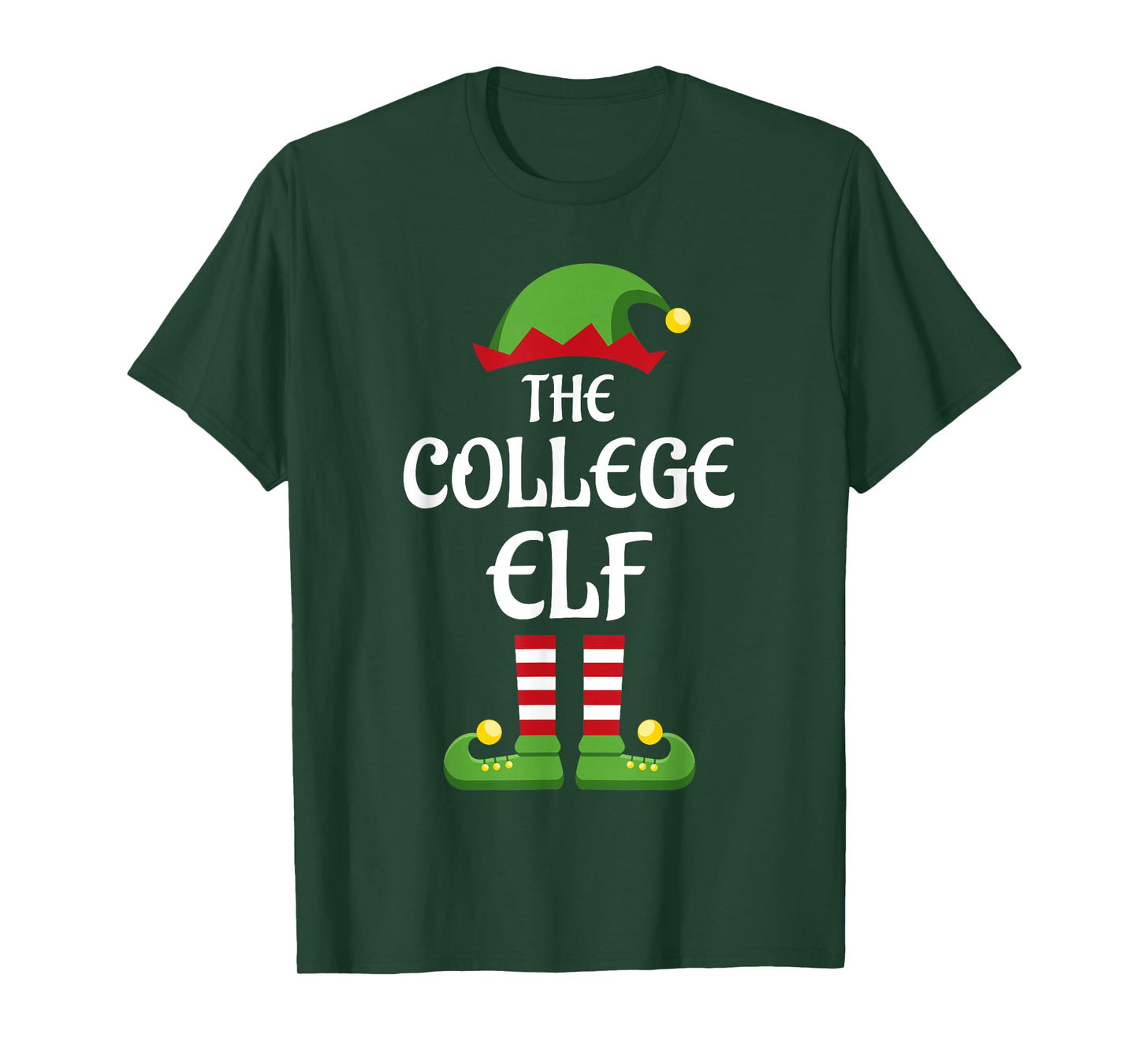 College Elf Family Matching Group Christmas T-Shirt