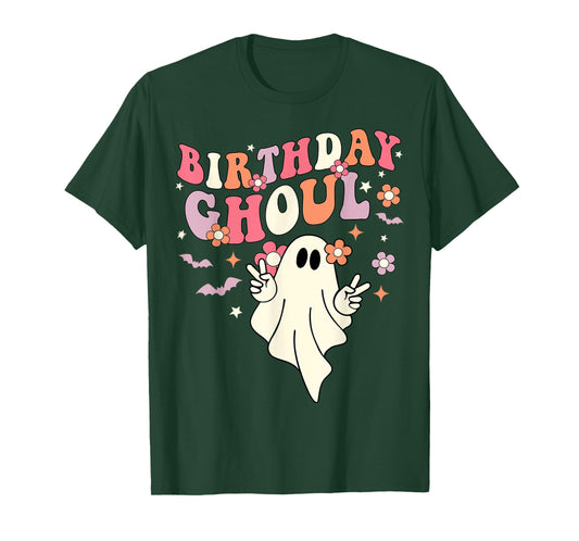 Cute Boo Ghost Kids Girls Groovy Halloween Birthday Ghoul T-Shirt