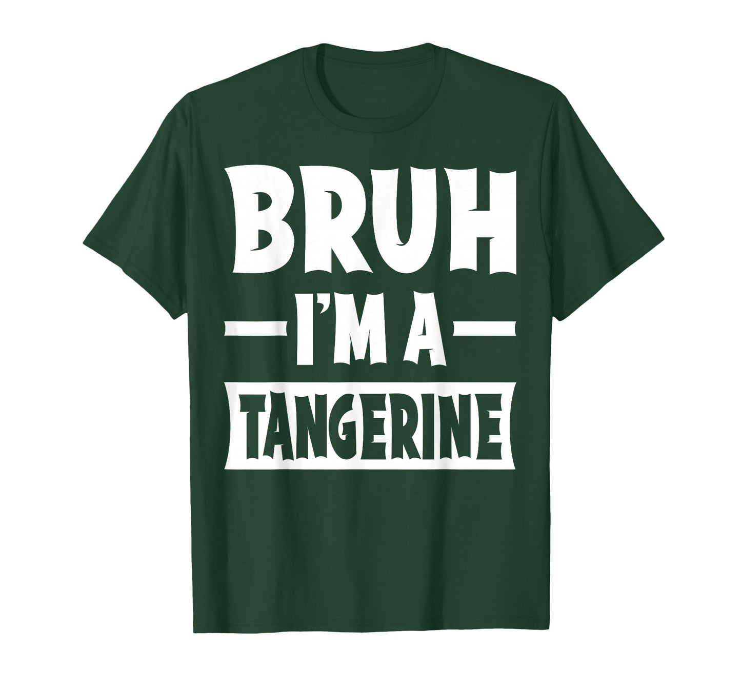 Bruh I'm A Tangerine Funny Lazy Halloween Costume Party T-Shirt