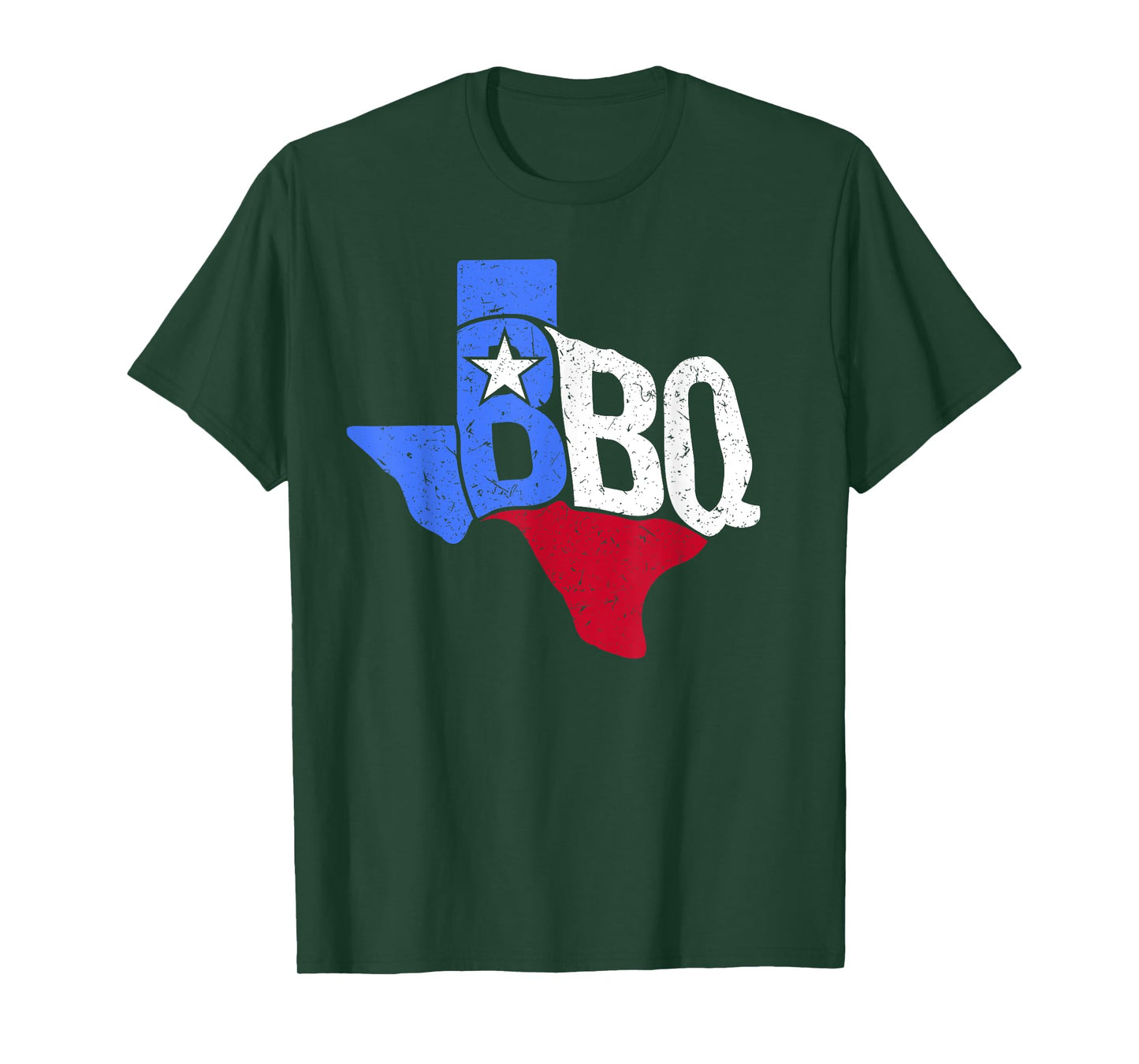 BBQ Texas State Flag and barbecue map T-Shirt