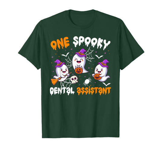 One Spooky Dental Assistant Halloween Dental Assisting T-Shirt