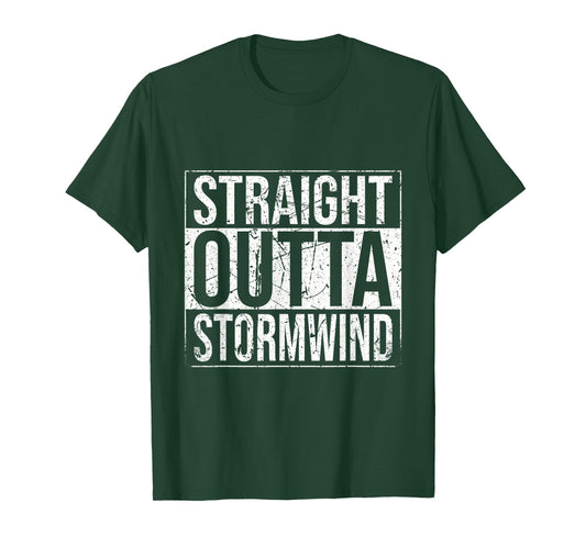 Straight Outta Stormwind Funny WoW Alliance Gamer Vintage T-Shirt