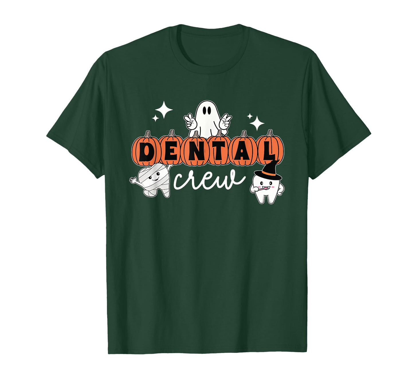 Halloween Dental Crew Pumpkin Ghost Spooky Dental Hygienist T-Shirt