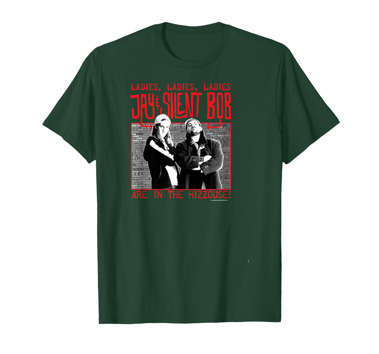 Jay and Silent Bob Are In The Hizzouse! Brick Poster T-Shirt