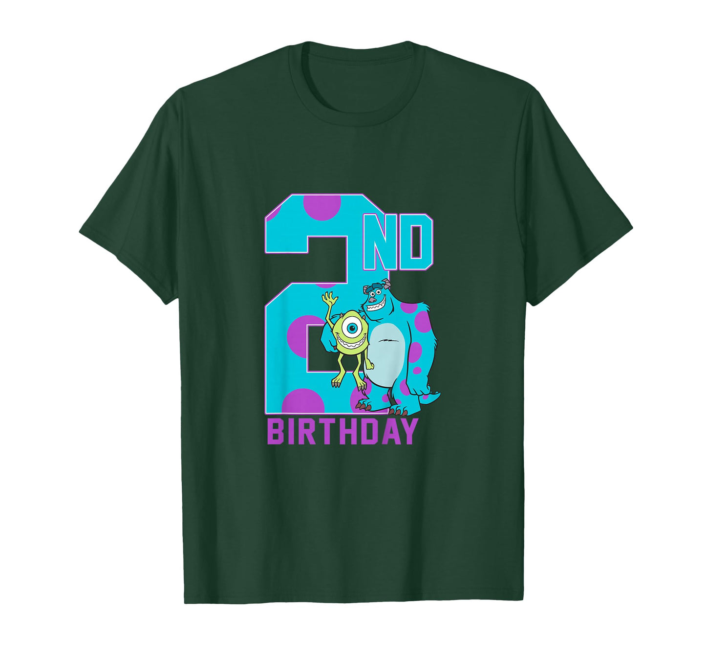Kids Disney Pixar Monsters University Mike & Sully 2nd Birthday T-Shirt
