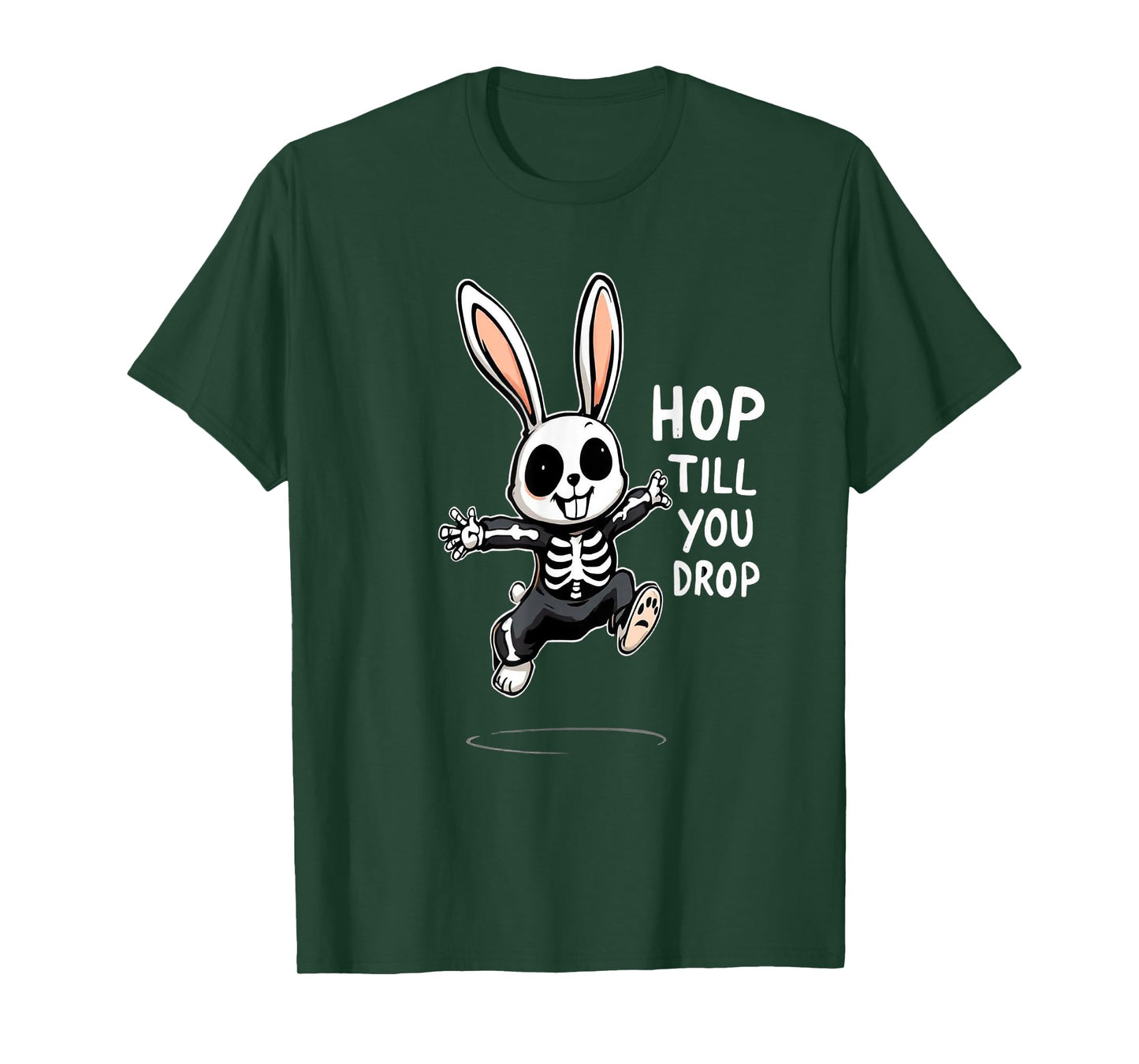 Halloween Funny Skeleton Bunny Boys Men Kids Tees T-Shirt
