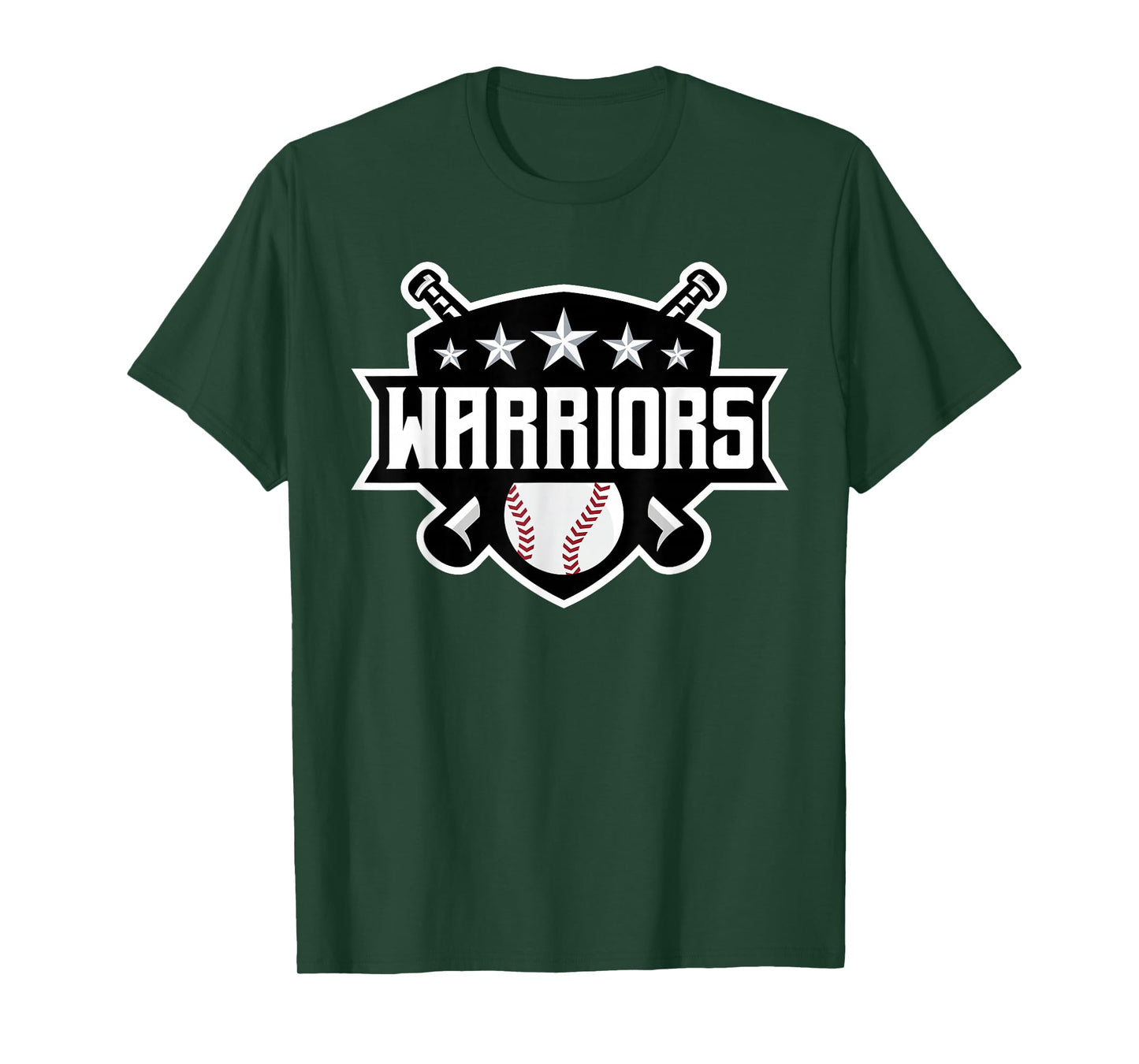 Warriors Baseball Sports Game Day Spirit Print Stars Mom Dad T-Shirt
