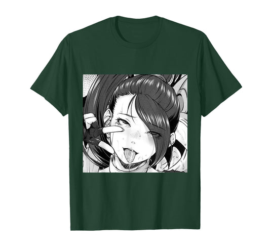 Ecchi Otaku Hentai Waifu Ahegao Girl Manga Anime T-Shirt T-Shirt