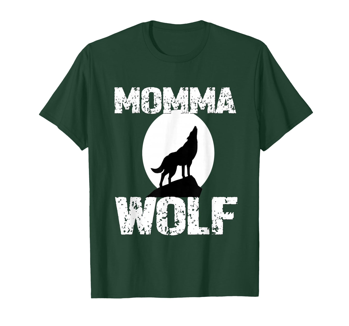 Momma Wolf Shirt Matching Family Tribe Wolves Moon Mom Mum T-Shirt