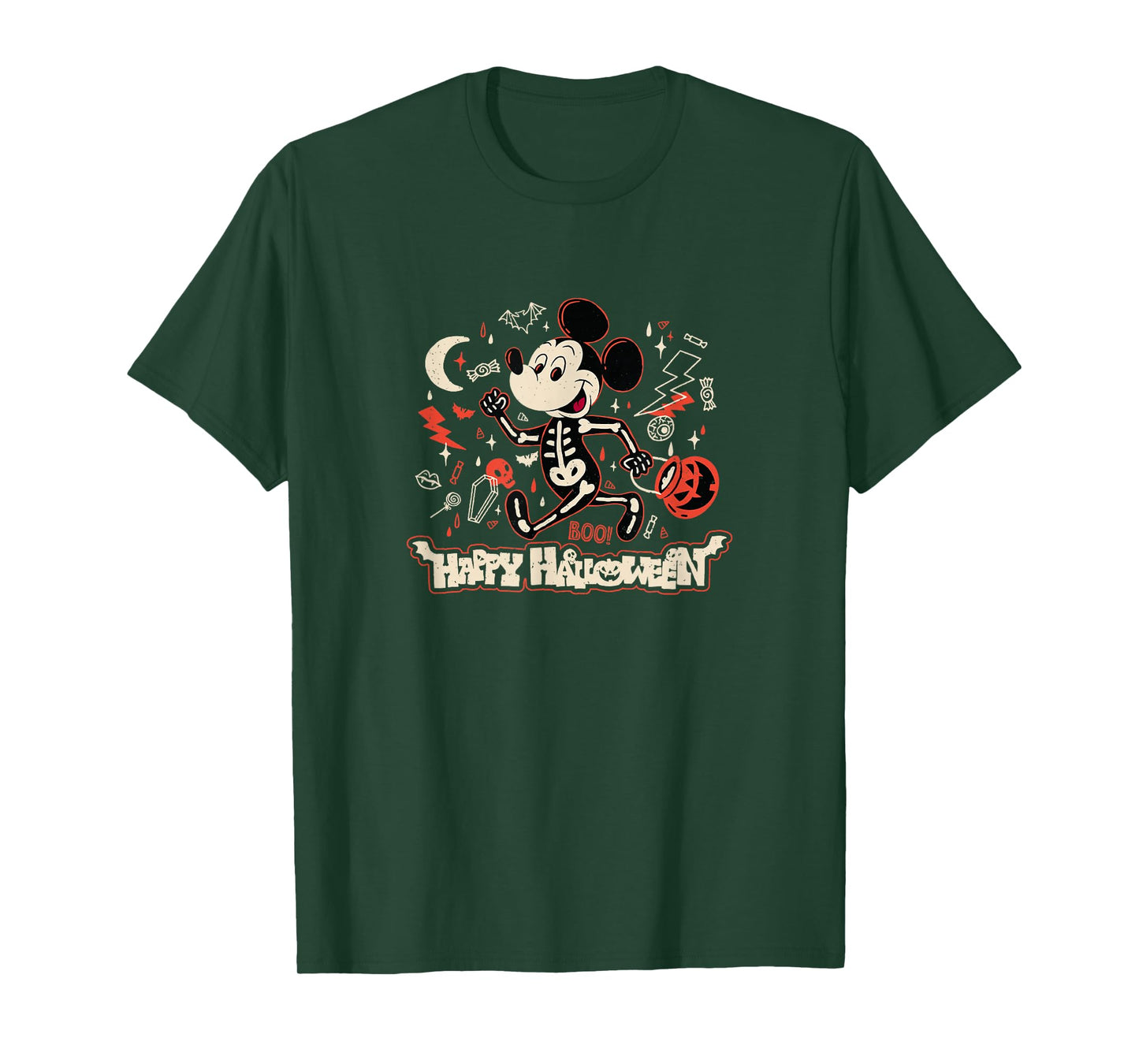 Disney Mickey And Friends Halloween Boo! Skeleton Costume T-Shirt