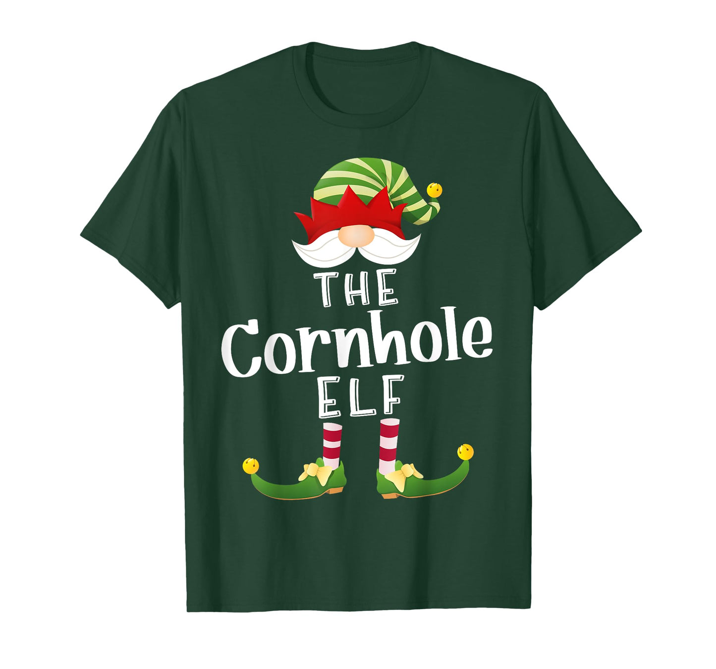 Cornhole Elf Group Christmas Funny Pajama Party T-Shirt