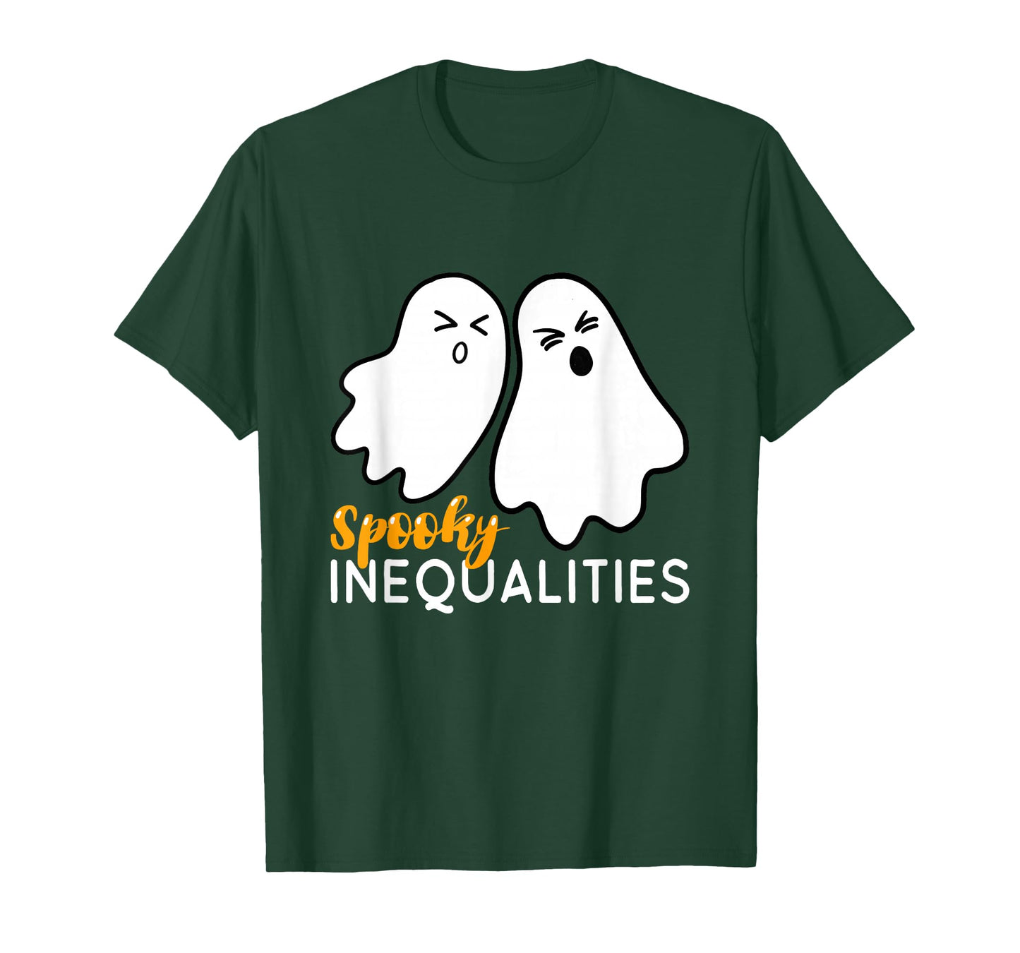 Spooky Inequalities Ghosts - Halloween Math Teacher T-Shirt