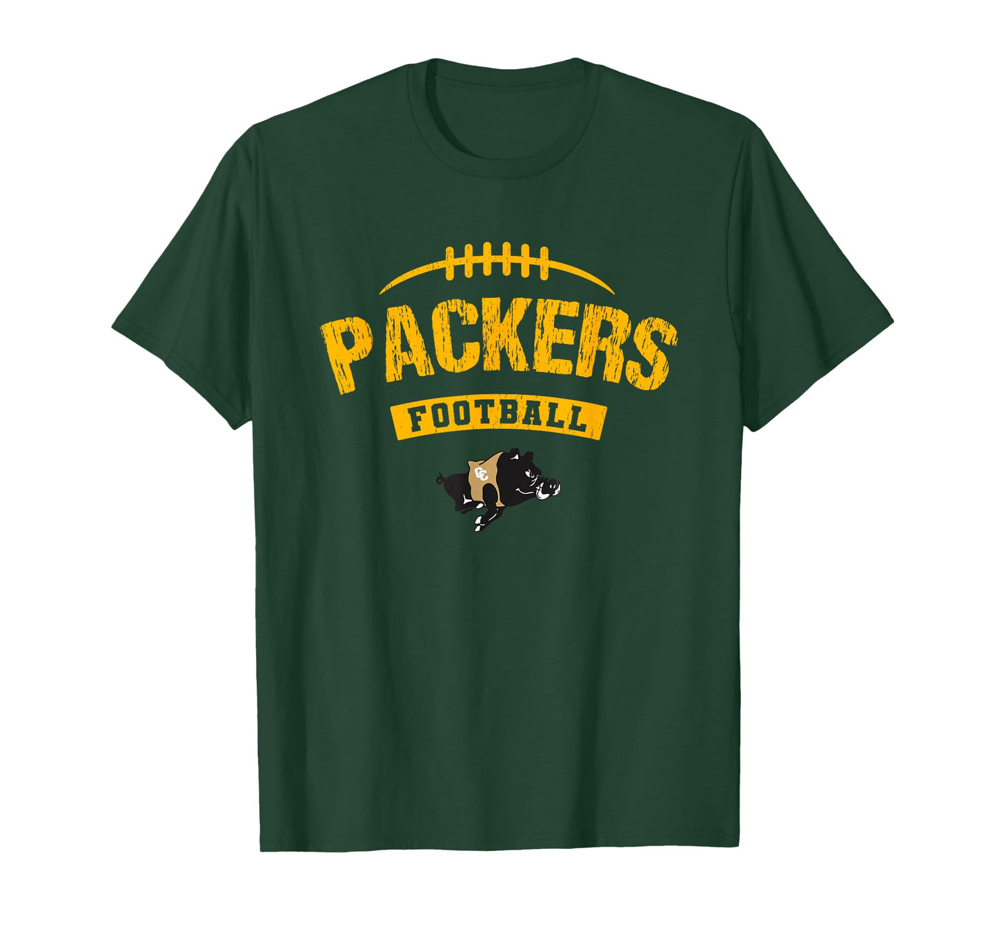 Colquitt County Packers Logo Football Distressed HS T-Shirt
