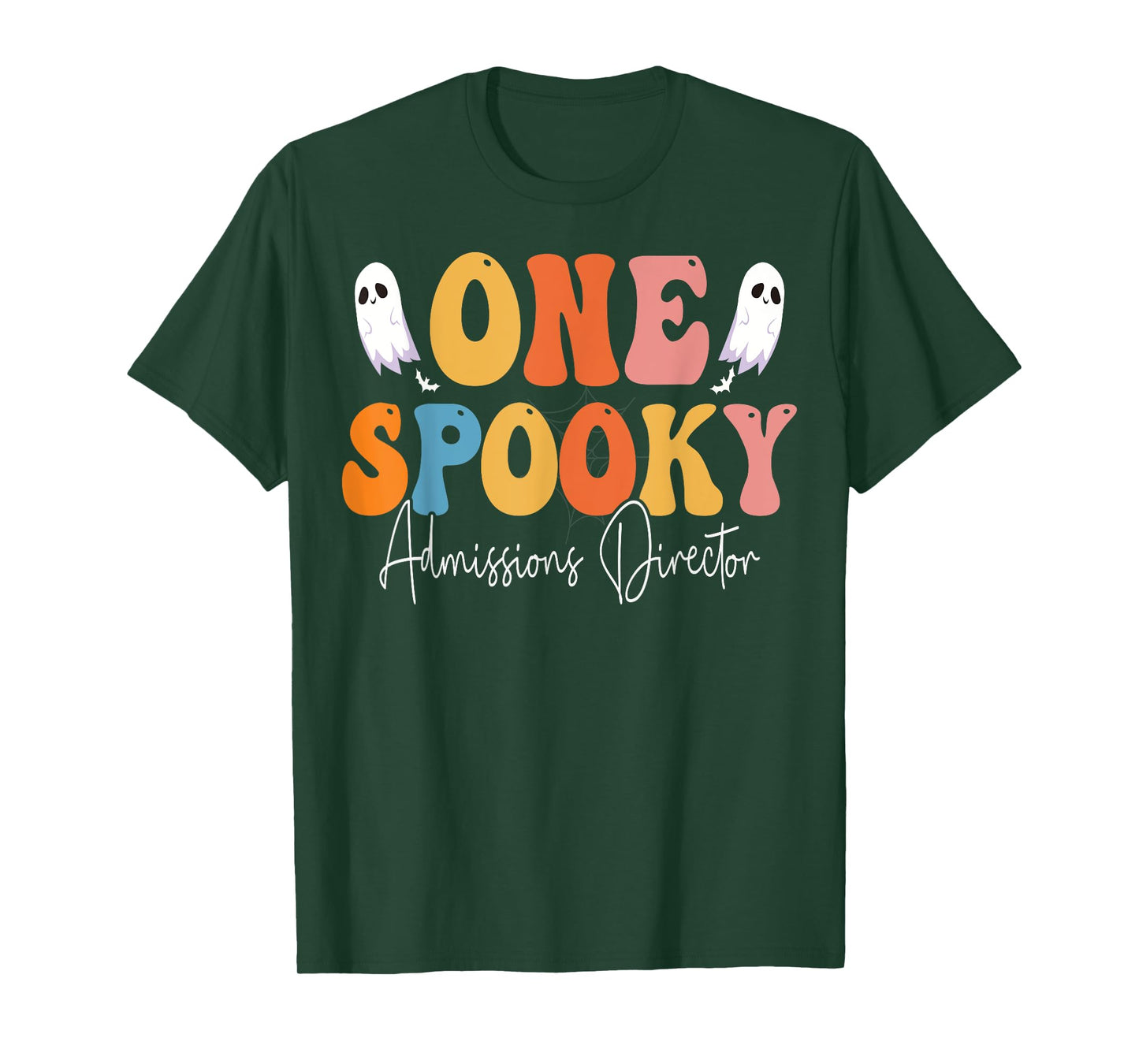 One Spooky Admissions Director Groovy Funny Ghost Halloween T-Shirt