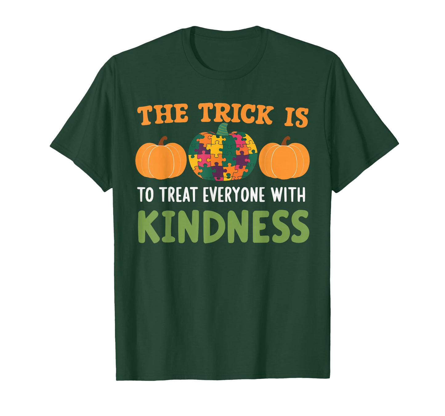 Support Autism Halloween Spooky Autistic Trick Or Treat T-Shirt