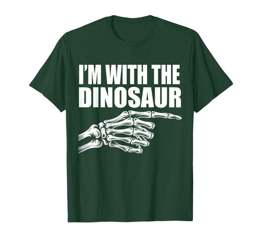 I'm with The Dinosaur Shirt Adult Kids Men Women Costume T-Shirt