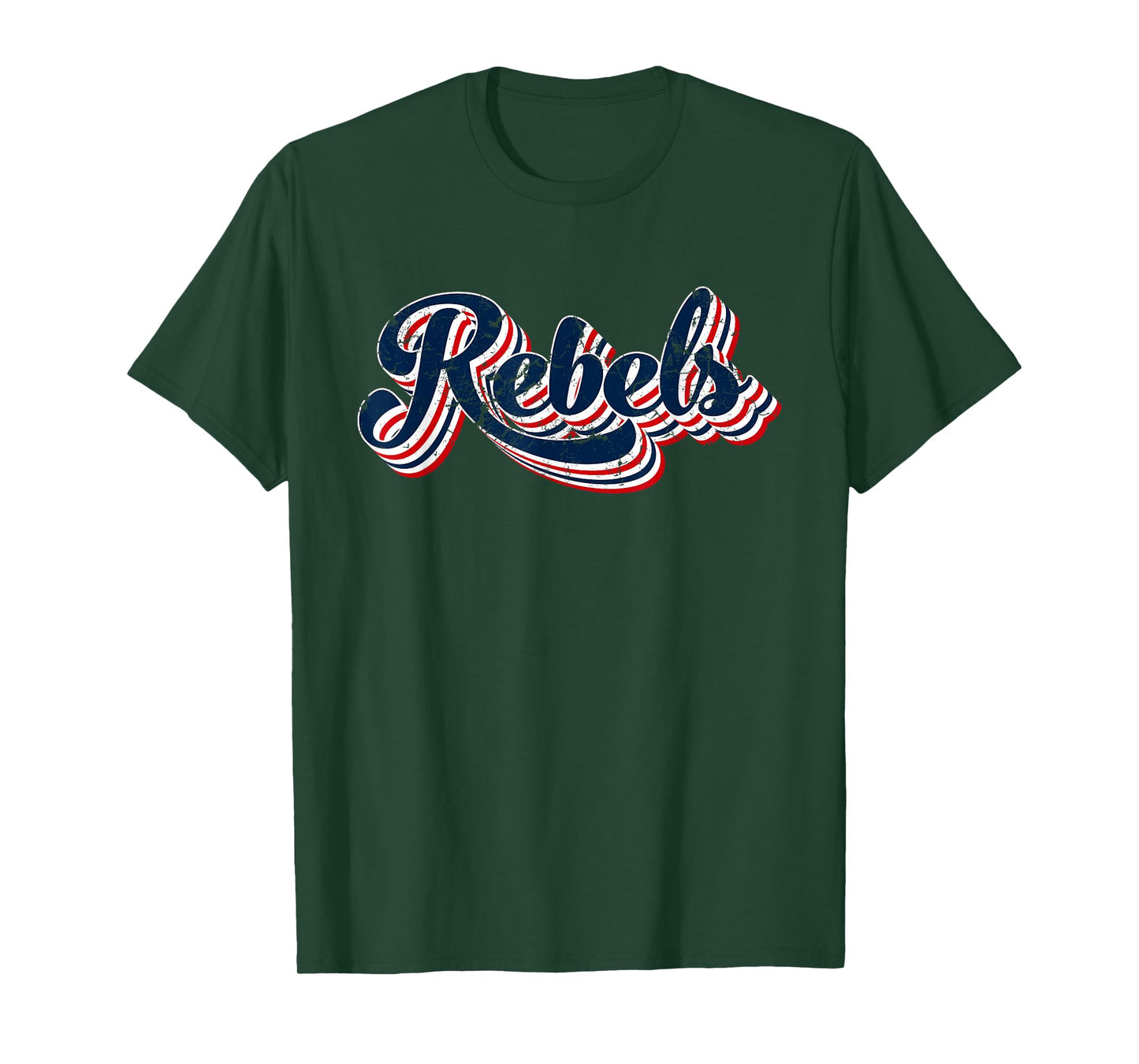 Rebels Patriotic USA America Proud 4th of July Retro Graphic T-Shirt