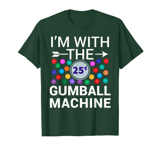 I'm With Gumball Machine Matching Costume Halloween Couple T-Shirt