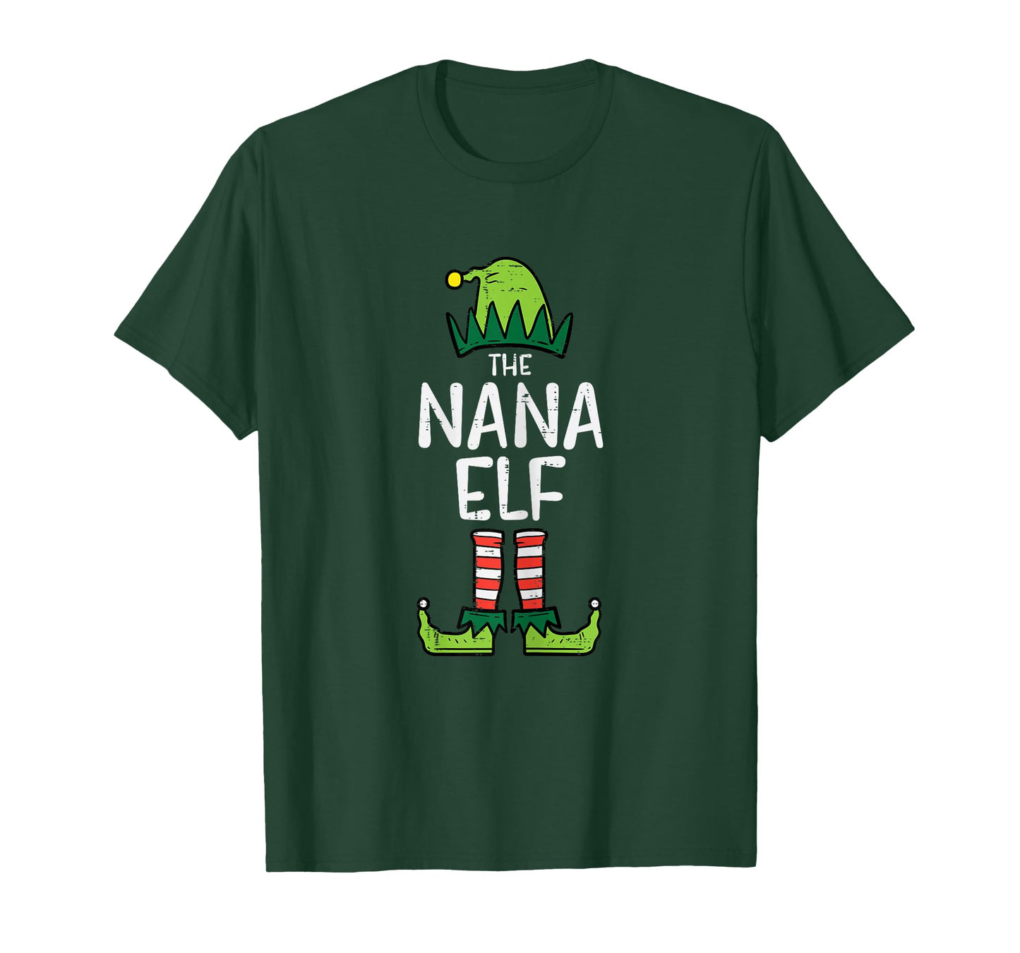 Nana Elf Xmas Matching Christmas For Family Grandma Set T-Shirt