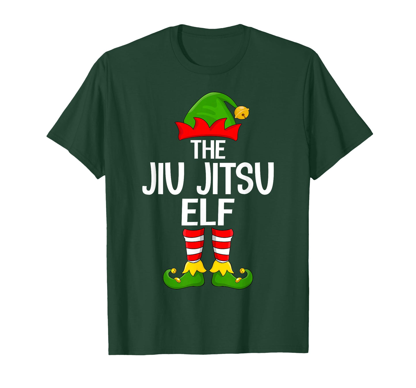 Jiu Jitsu Elf Xmas Matching Family Elf Squad Christmas T-Shirt