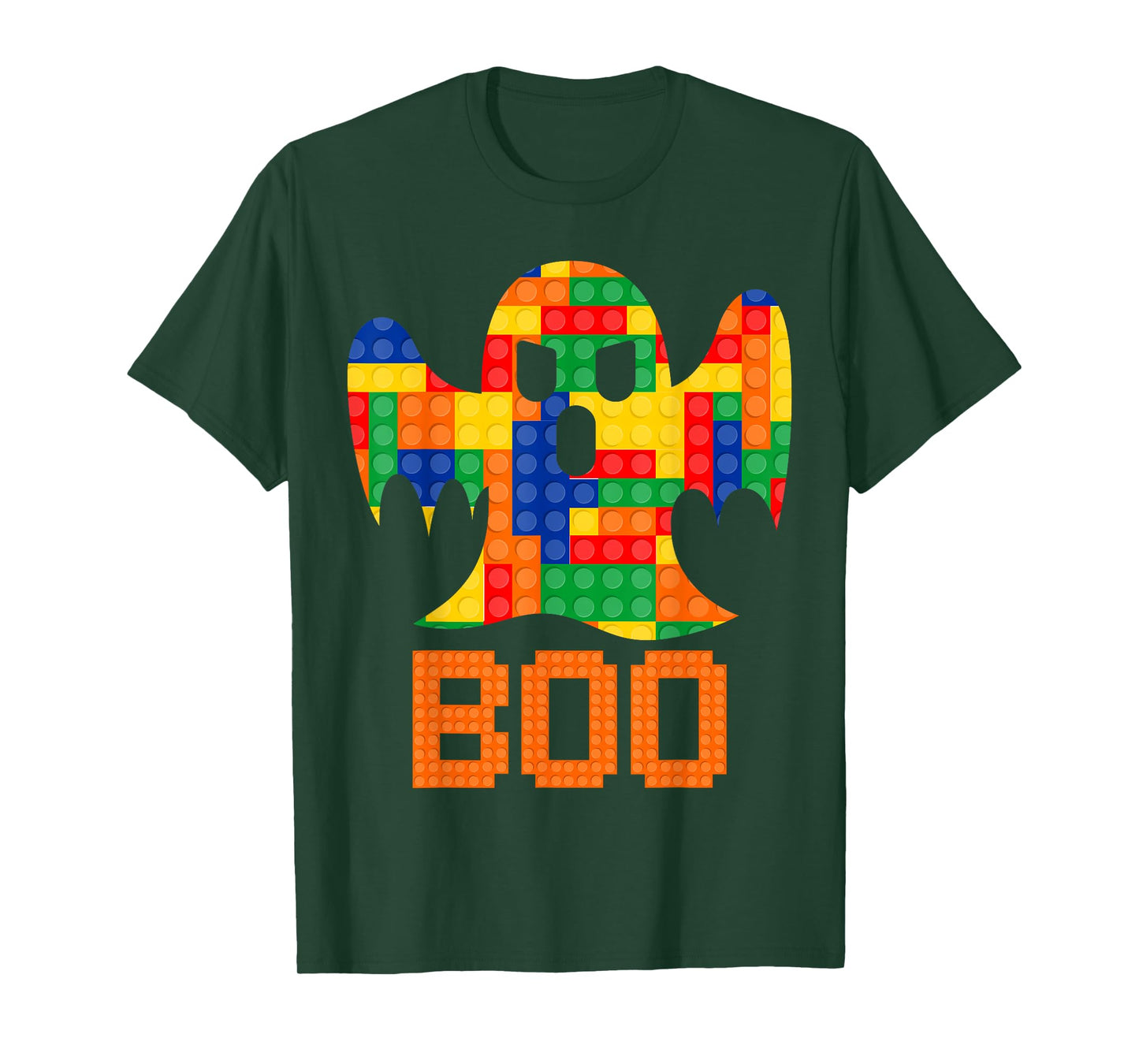 Boo Ghost Master Builder Building Blocks Bricks Halloween T-Shirt