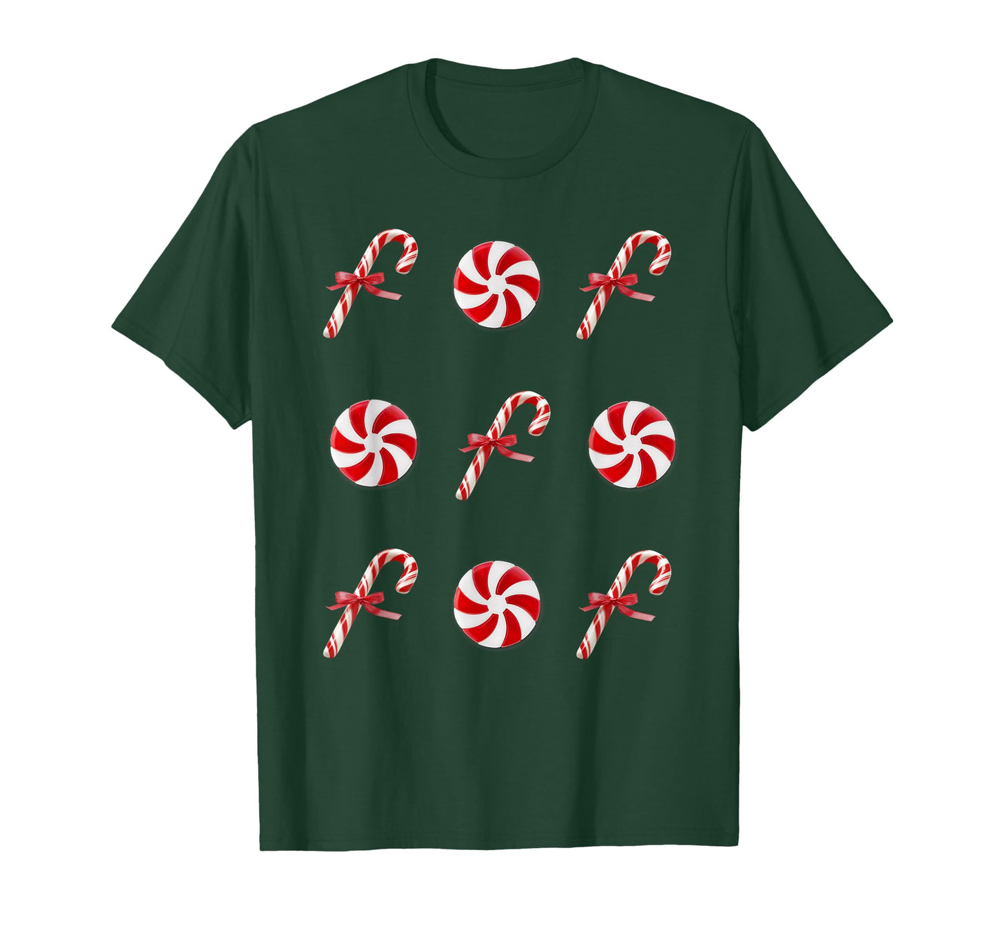 Peppermint Candy Cane Christmas T-Shirt