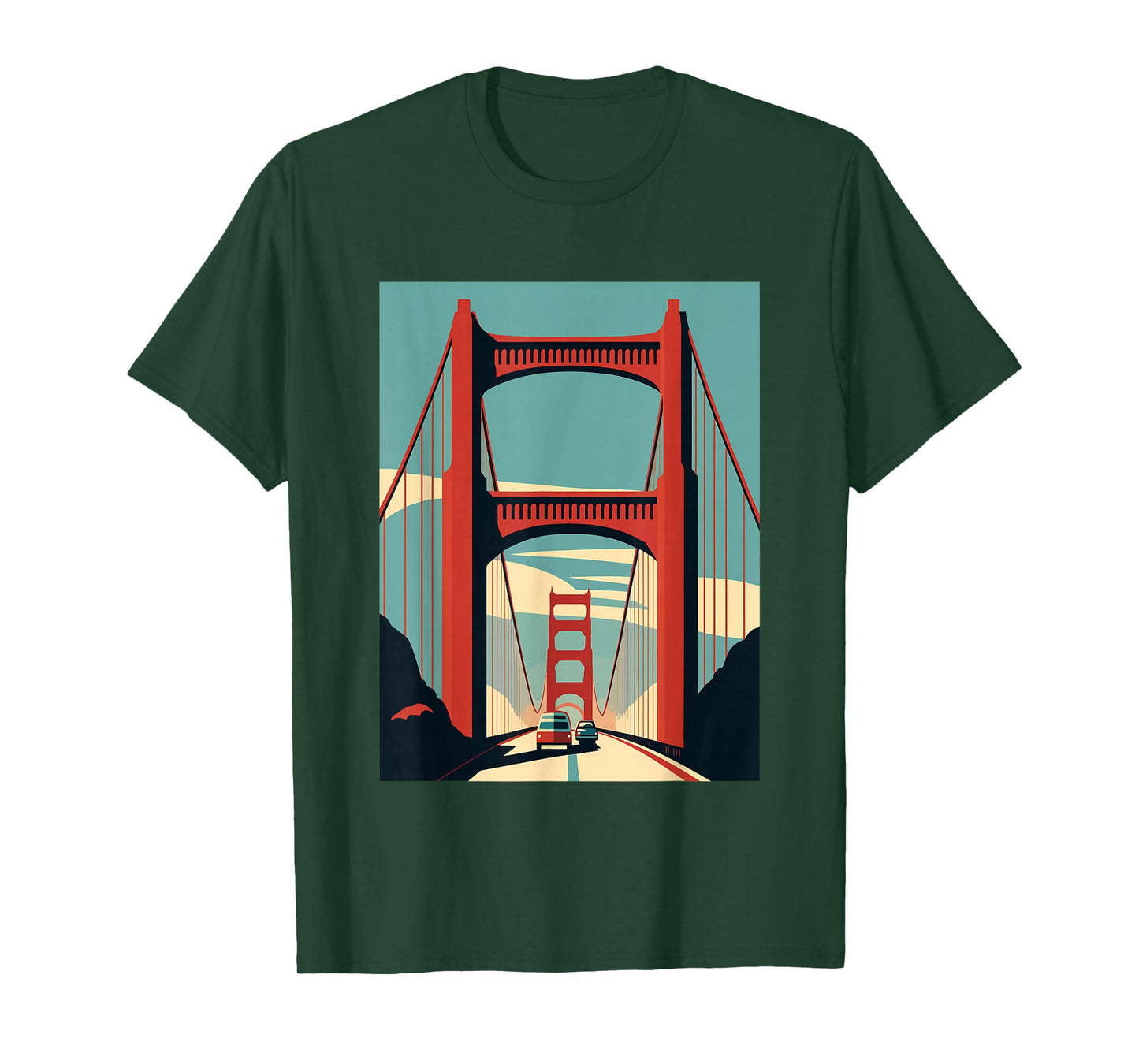 Golden Gate Bridge - San Francisco - Retro Design - Classic T-Shirt