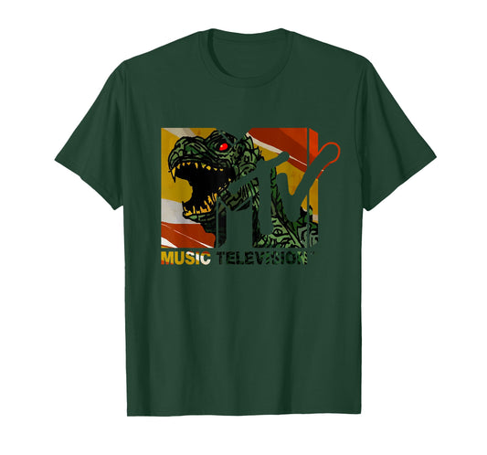 Mademark x MTV - MTV Logo Monster will Eat You Vintage Graphic Men & Women T-Shirt