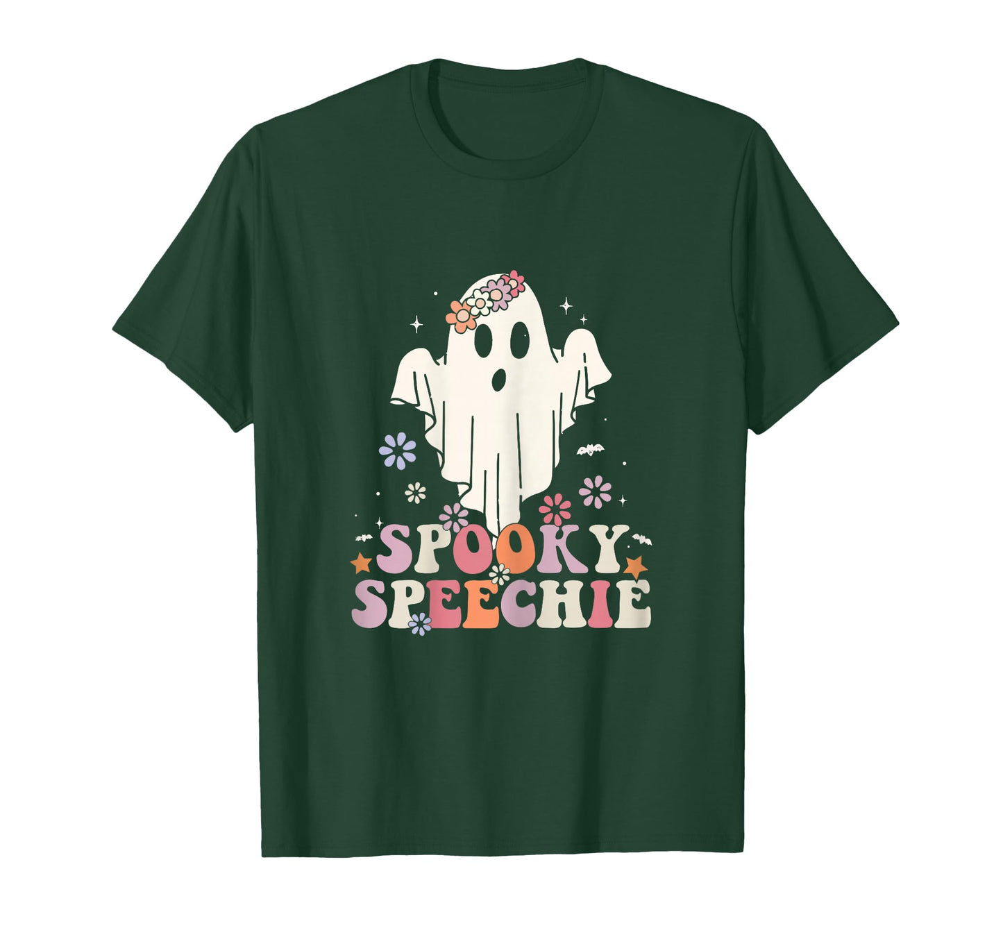 Retro Speech Therapy Halloween Spooky Speechie Language T-Shirt