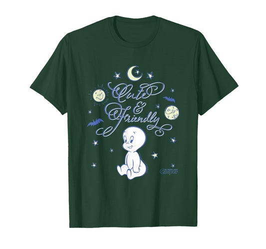 Casper The Friendly Ghost Cute & Friendly Big Chest Poster T-Shirt
