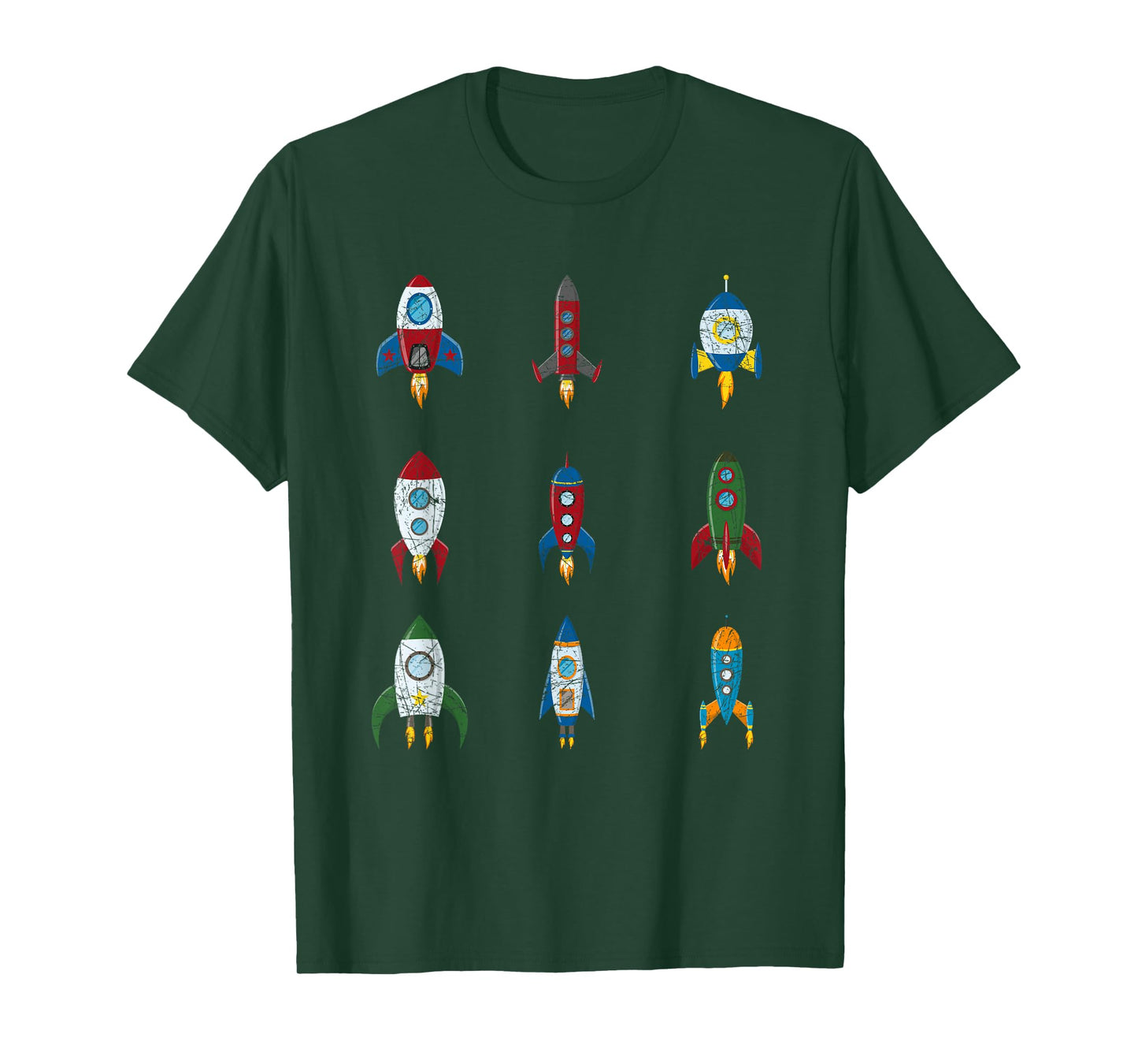 Retro Rocket Ships Outer Space Boys Kids Gift Idea Astronaut T-Shirt