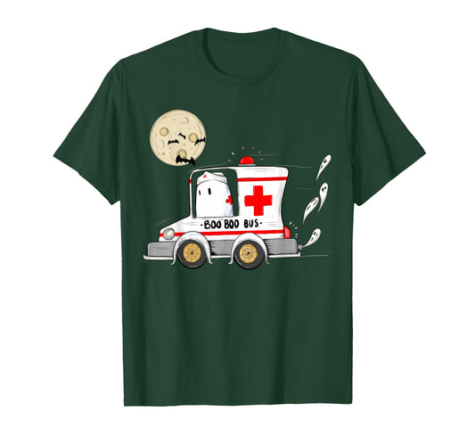 Funny "Boo Bus" Halloween Ambulance First Responder T-Shirt