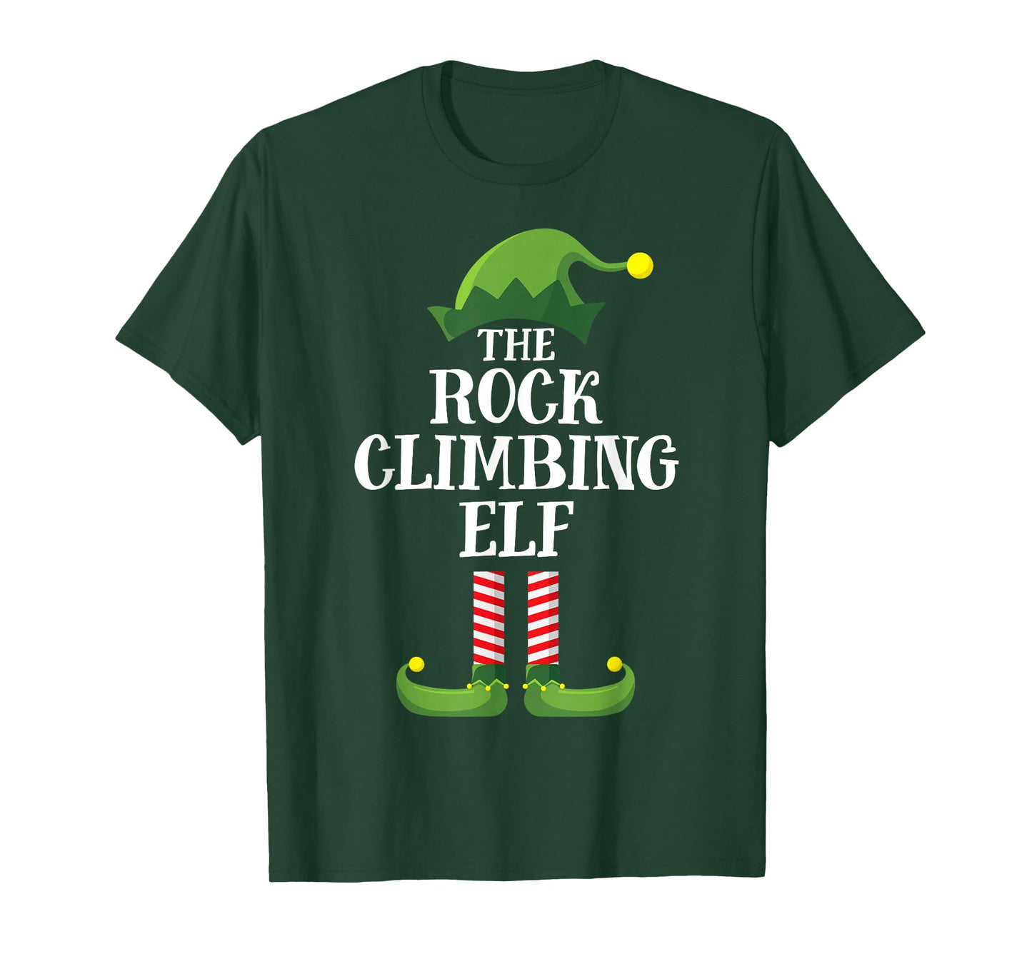 Rock Climbing Elf Matching Family Group Christmas Pyjamas T-Shirt