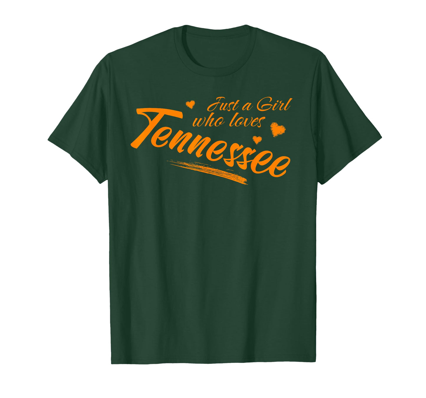 Just A Girl Who Loves Tennessee, Women's Cute TN Orange T-Shirt