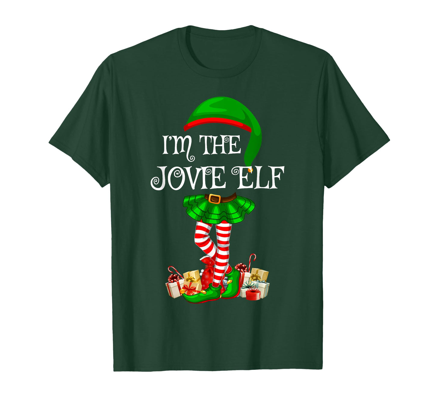 Matching Family Women Girls I'm The Jovie Elf Christmas T-Shirt