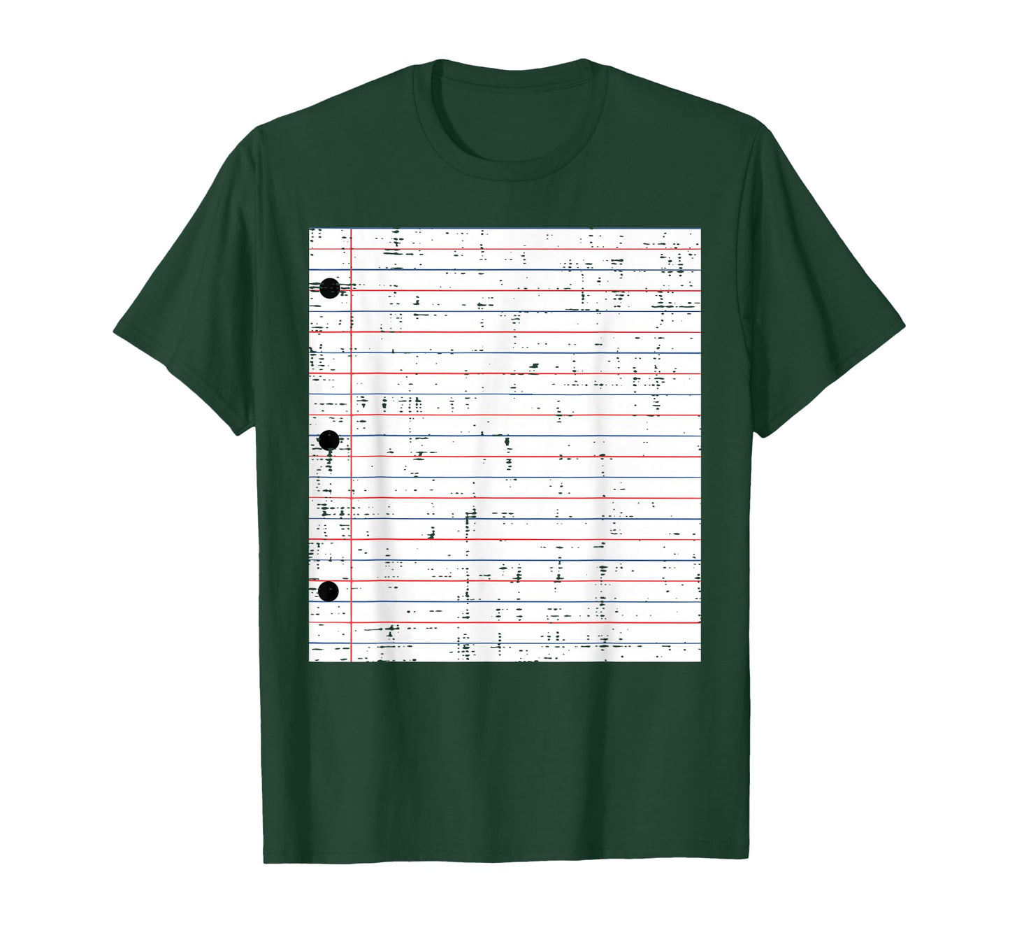 Halloween Lined Notebook Funny Student Costume Men Women Kid T-Shirt
