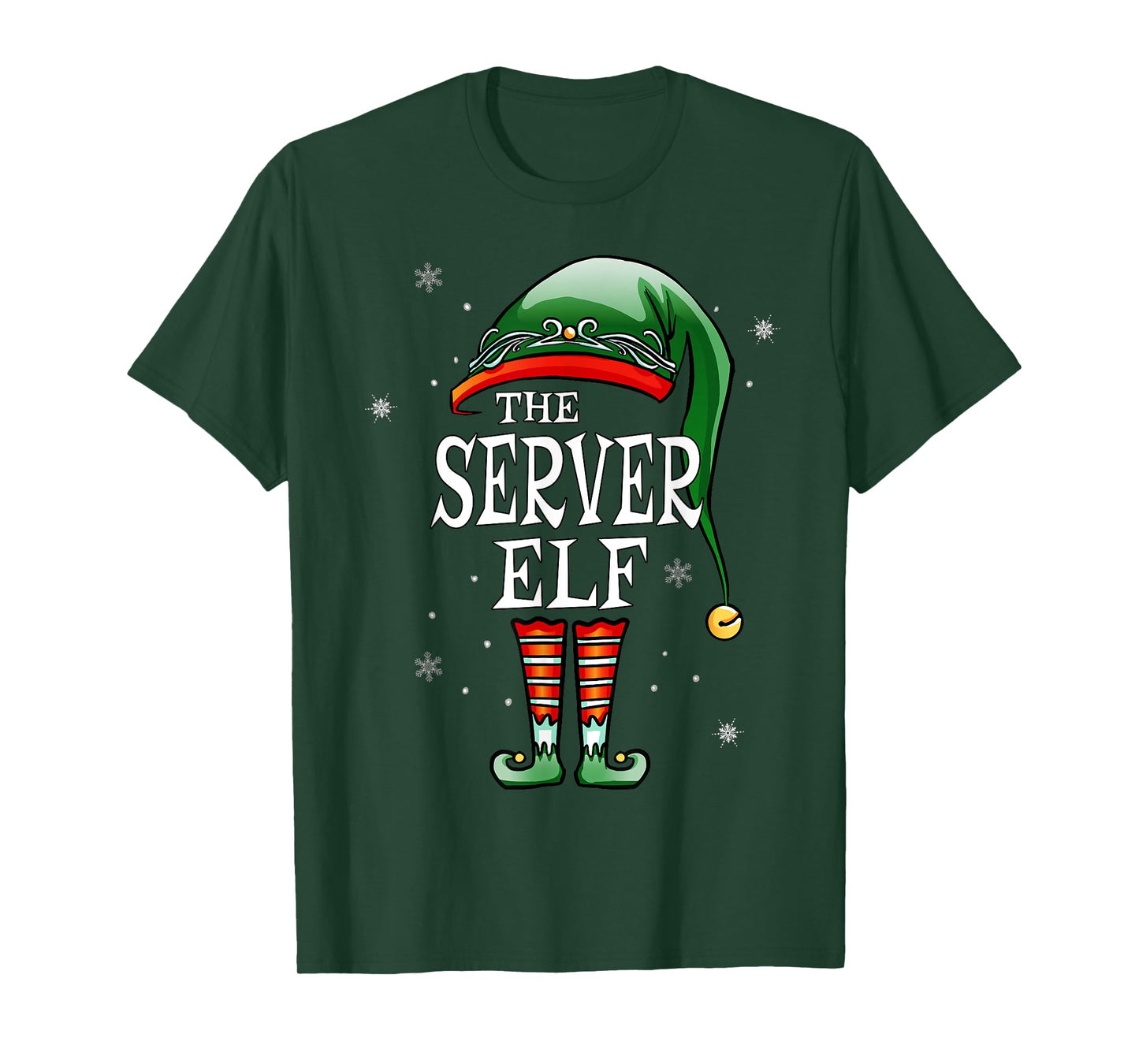 Matching Family Funny The Server Elf Christmas T-Shirt