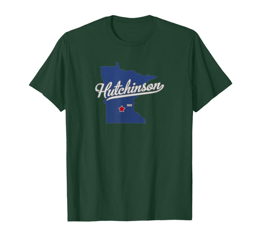 Hutchinson Minnesota MN Map T-Shirt