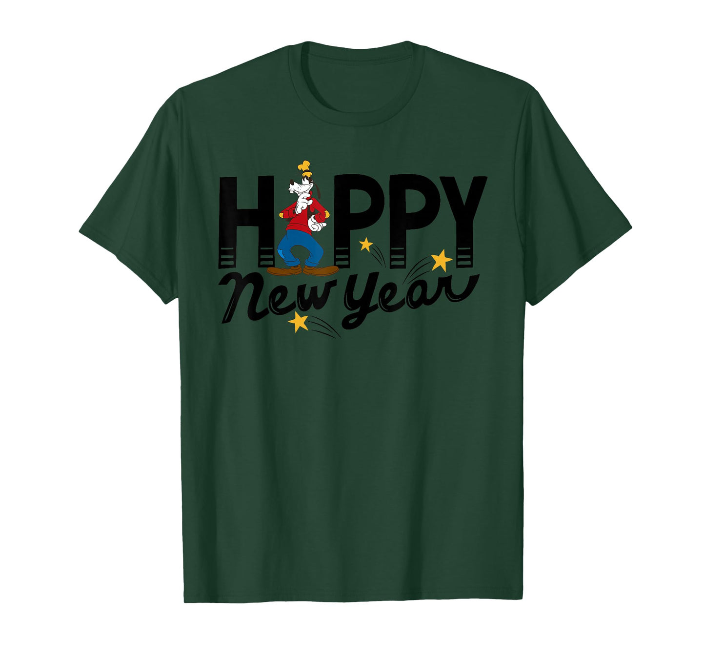 Disney Vintage Goofy Happy New Year T-Shirt T-Shirt