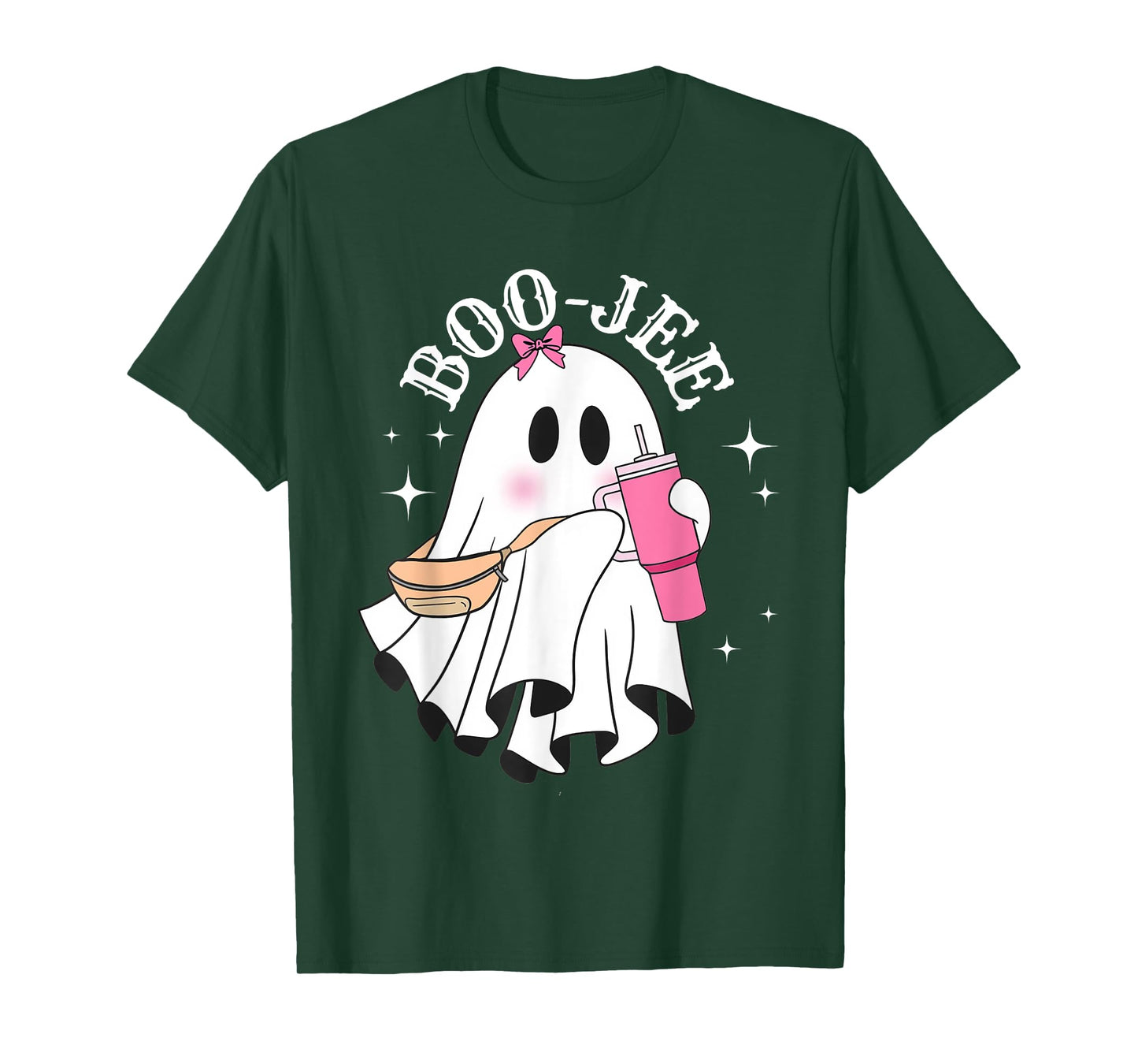 Boo-JEE Ghost Spooky Cute Halloween Boo Women Girls T-Shirt