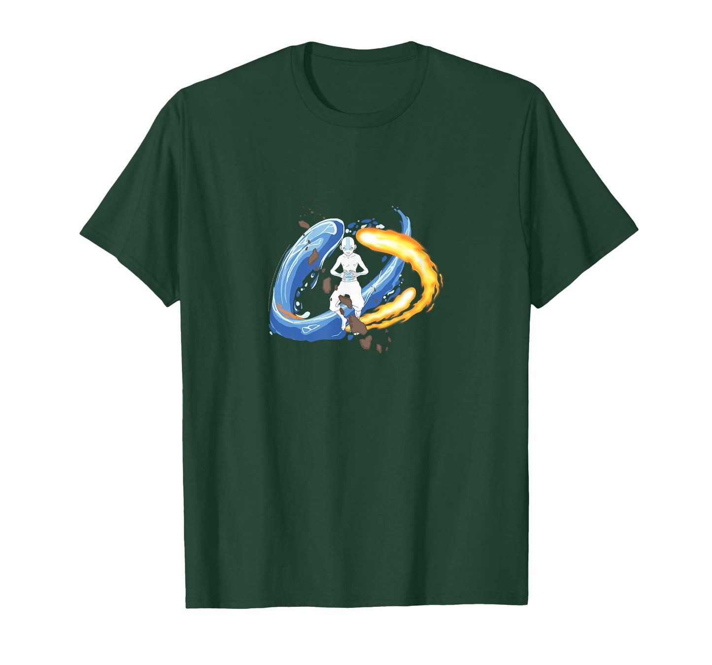 Avatar: The Last Airbender Aang Mastering Elements Swirl T-Shirt