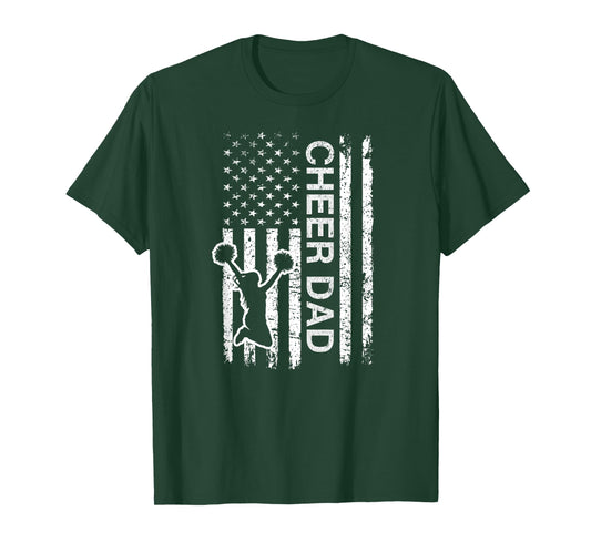 Cheer Dad Flag Royal Blue Cheerleading T-Shirt