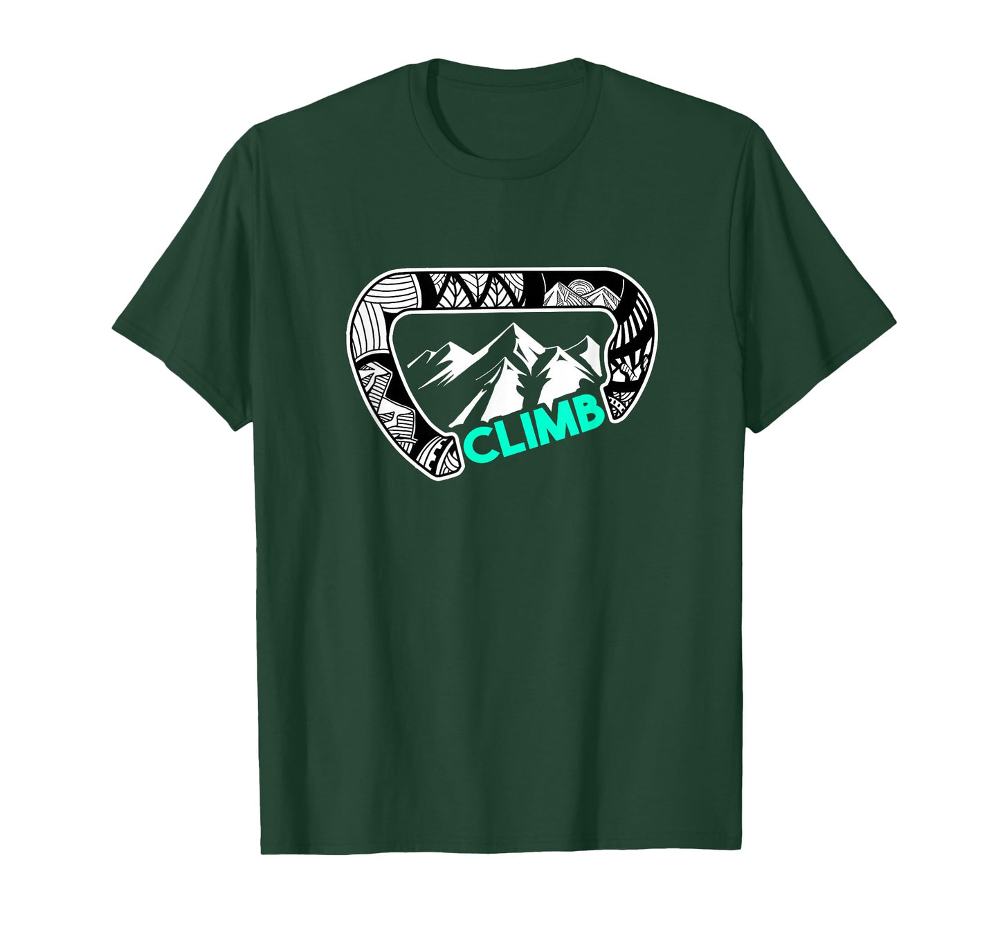 Carabiner Rock Climbing Gifts Print Climbing Bouldering T-Shirt